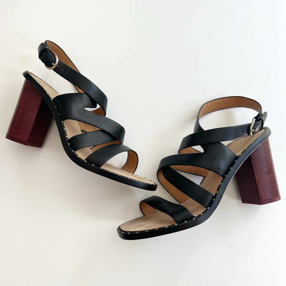 NWOB Joie Onfer Black Wrap Sandal Size 6 (36) - Picture 3 of 7